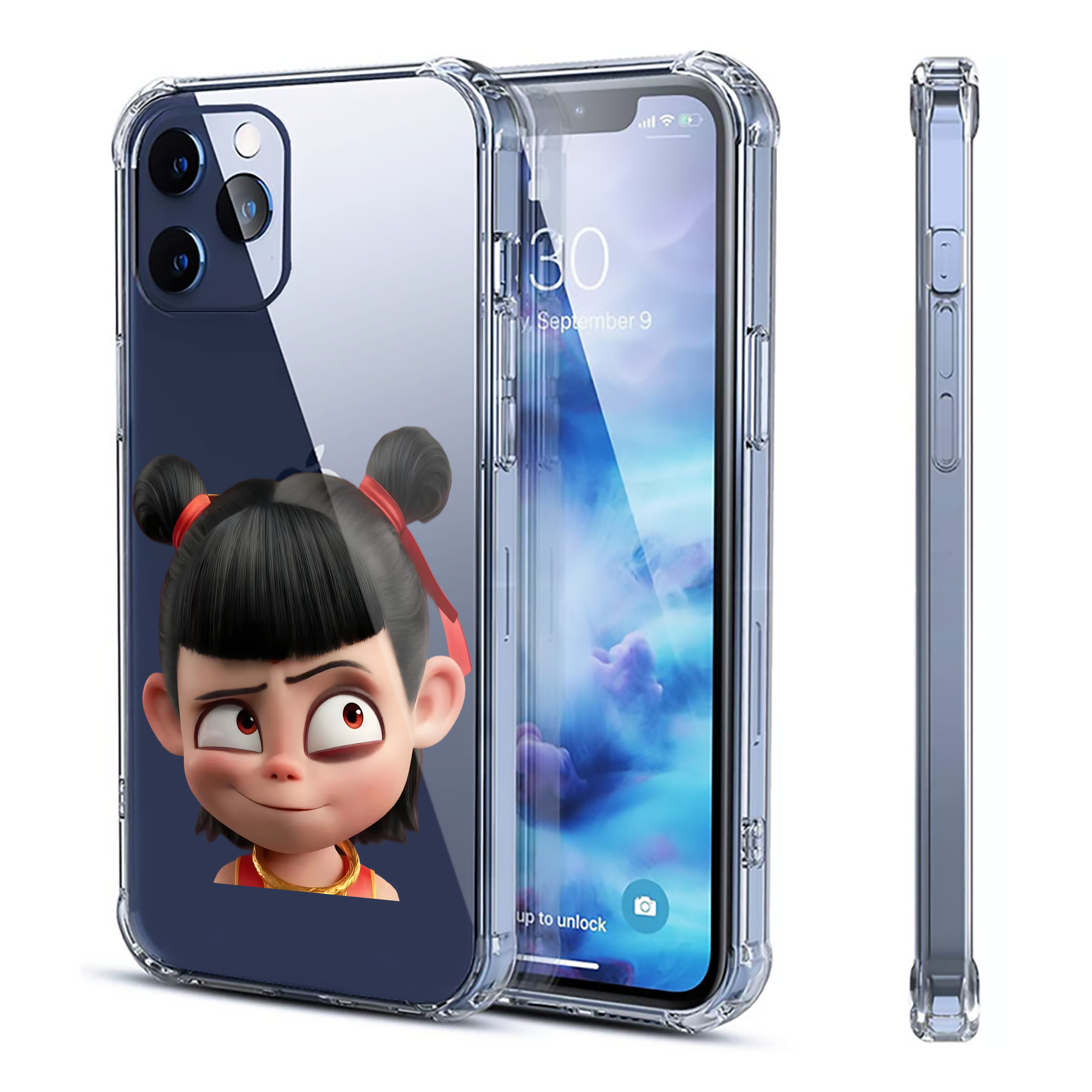 （画像用） Ne Zha 2 ナタ 魔童の大暴れ 【iPhone 12シリーズ対応】透明スマホケース（クリアソフトケース）